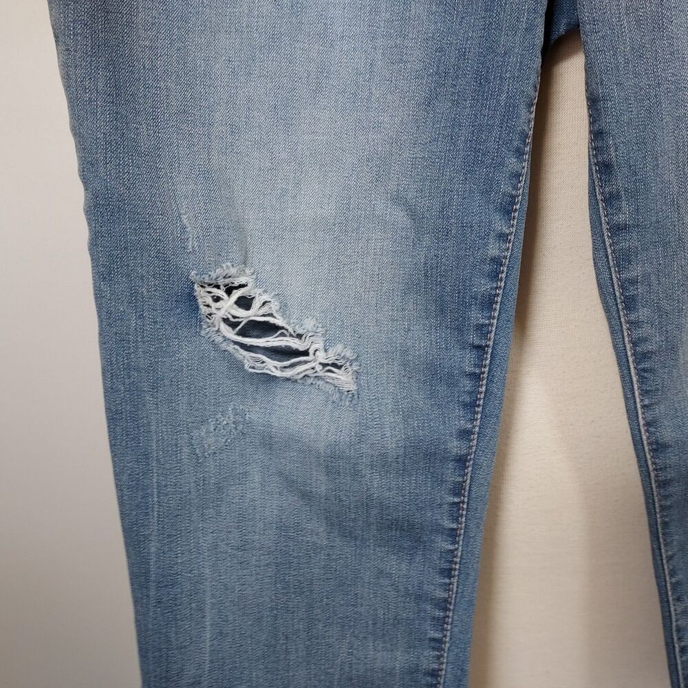 Code Bleu Size 6 Capri Jeans Denim Blue Stretch Distressed Chelsea Comfy Casual - Picture 4 of 14